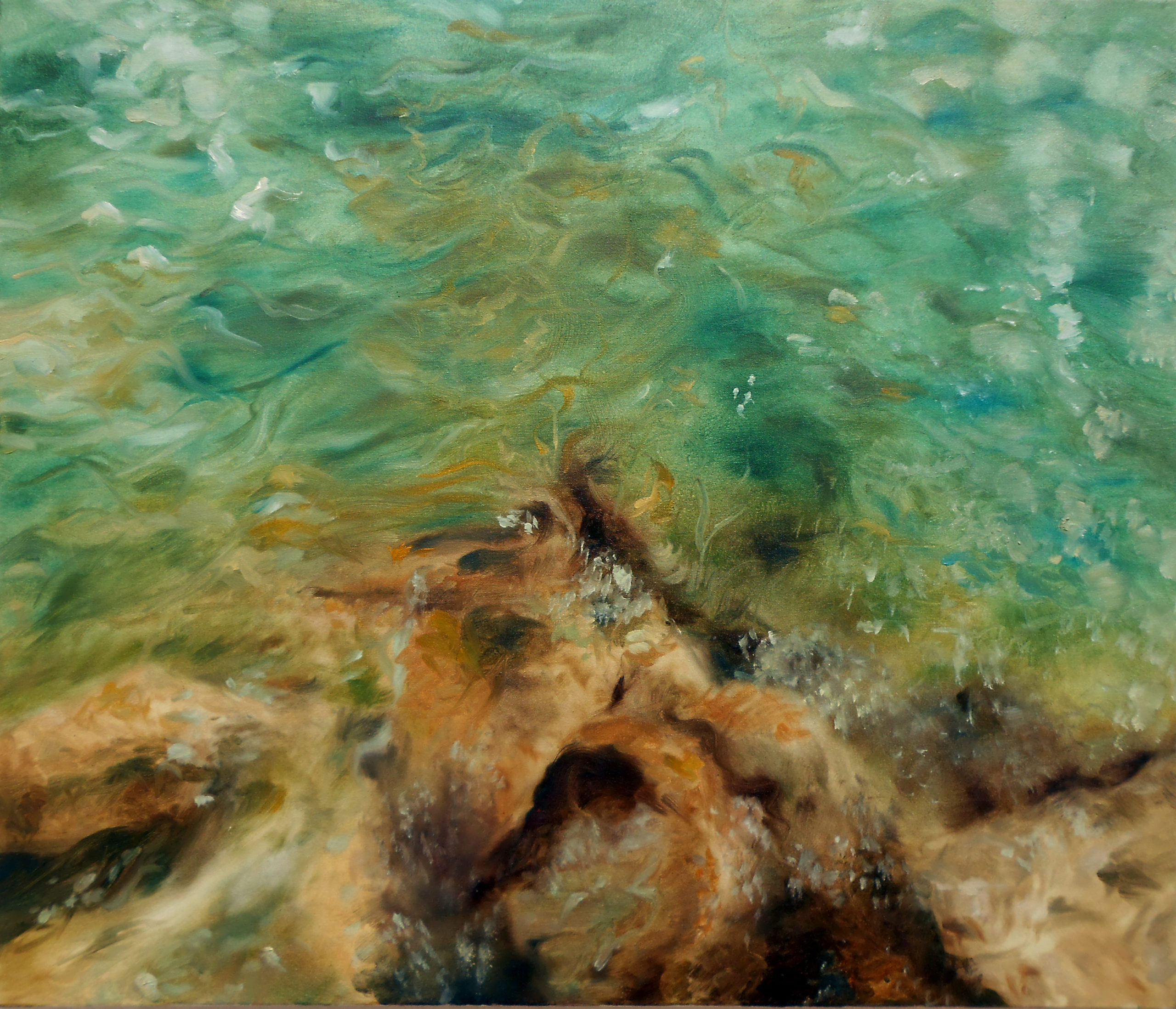 Liquid movement I_oil painting 60x60cm, 2016