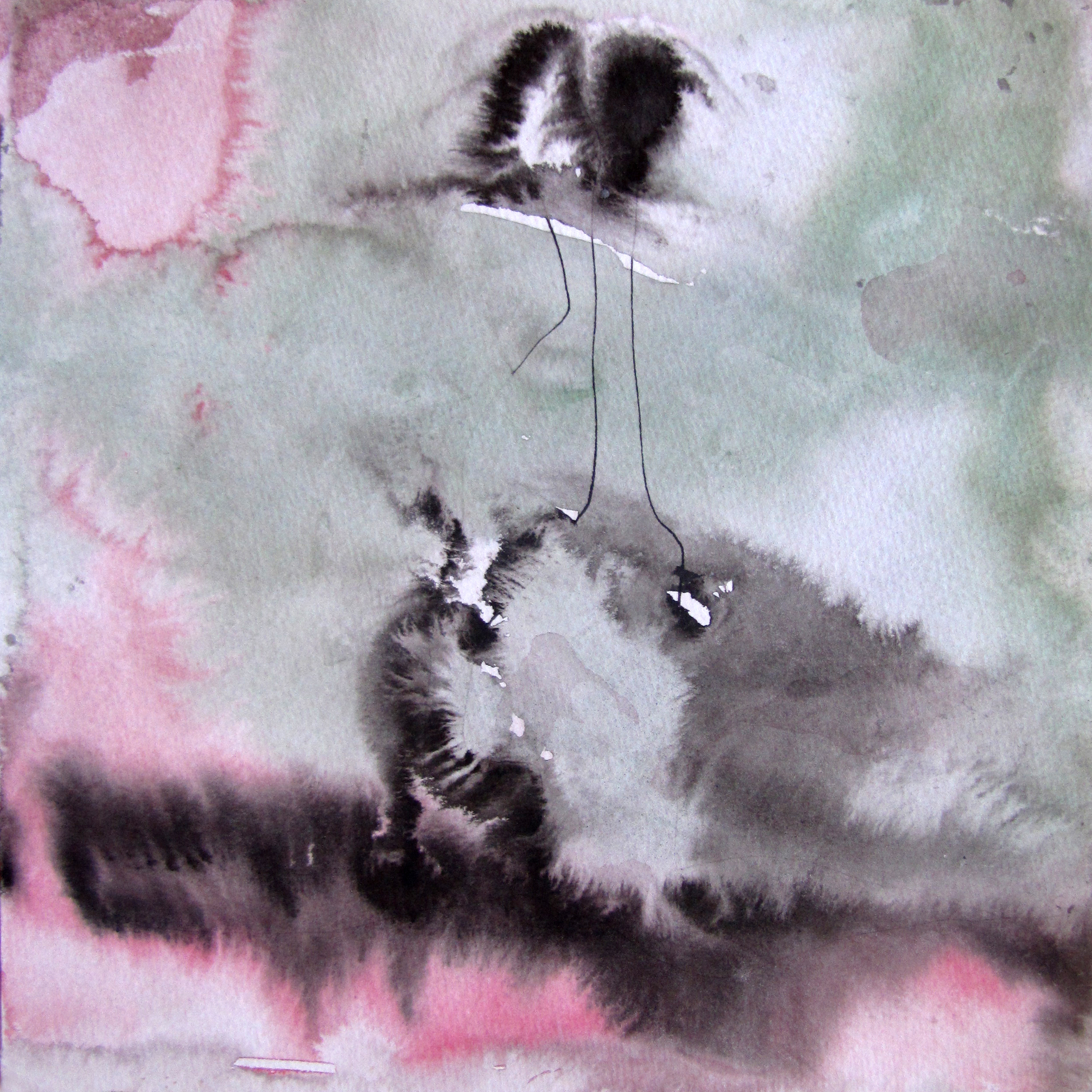 Untitled XI,watercolour&ink on paper,25x25cm,Accra,2017 Untitled VI,watercolour&ink on paper,25x25cm,Accra,2017